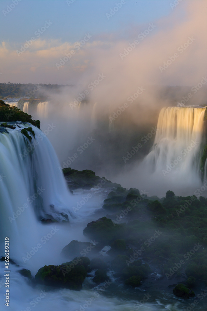 The incredibly beautiful Iguazu Falls on the border between Brazil and Argentina.