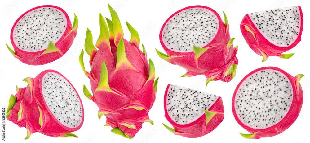 Dragon fruit isolated on white background