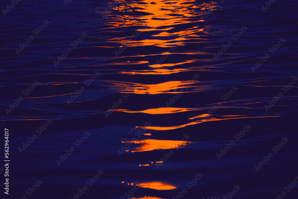 Sunset reflection on the sea art design