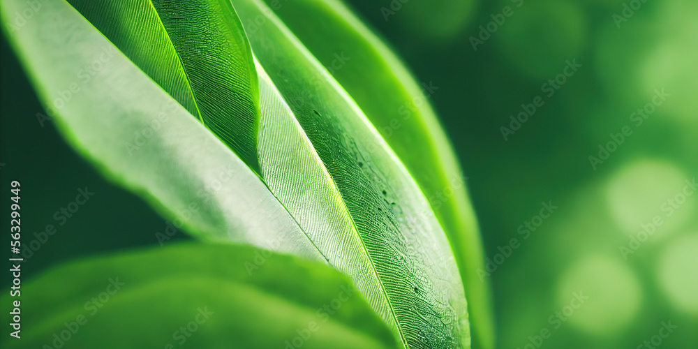 Green leaf background close up view. Nature foliage abstract of leave texture for showing concept of