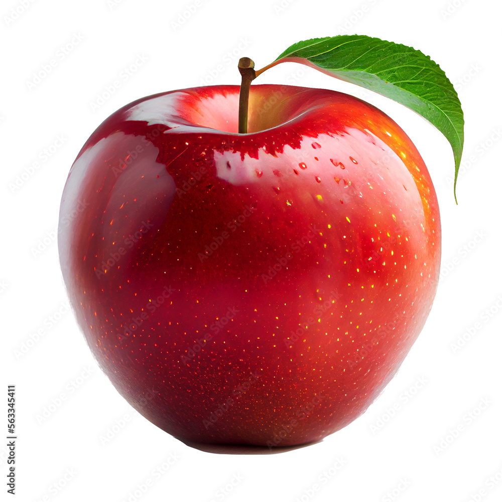 red apple isolated on white background