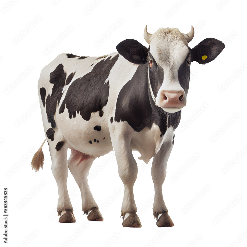 cow isolated on white