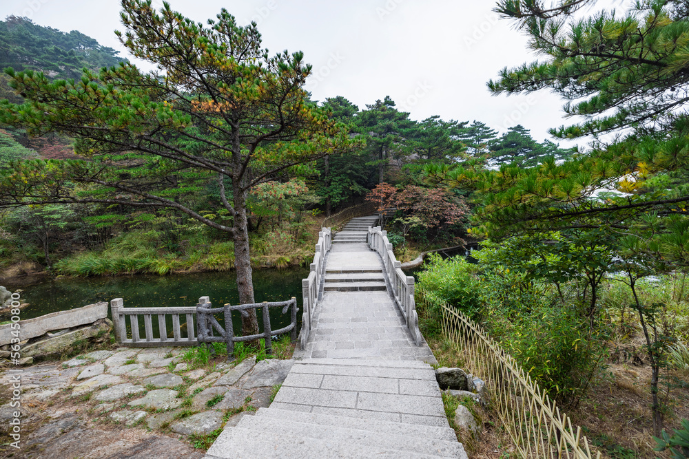 黄山自然风景区登山通道