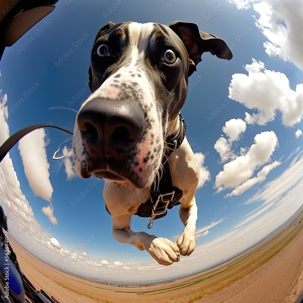 dog on the beach