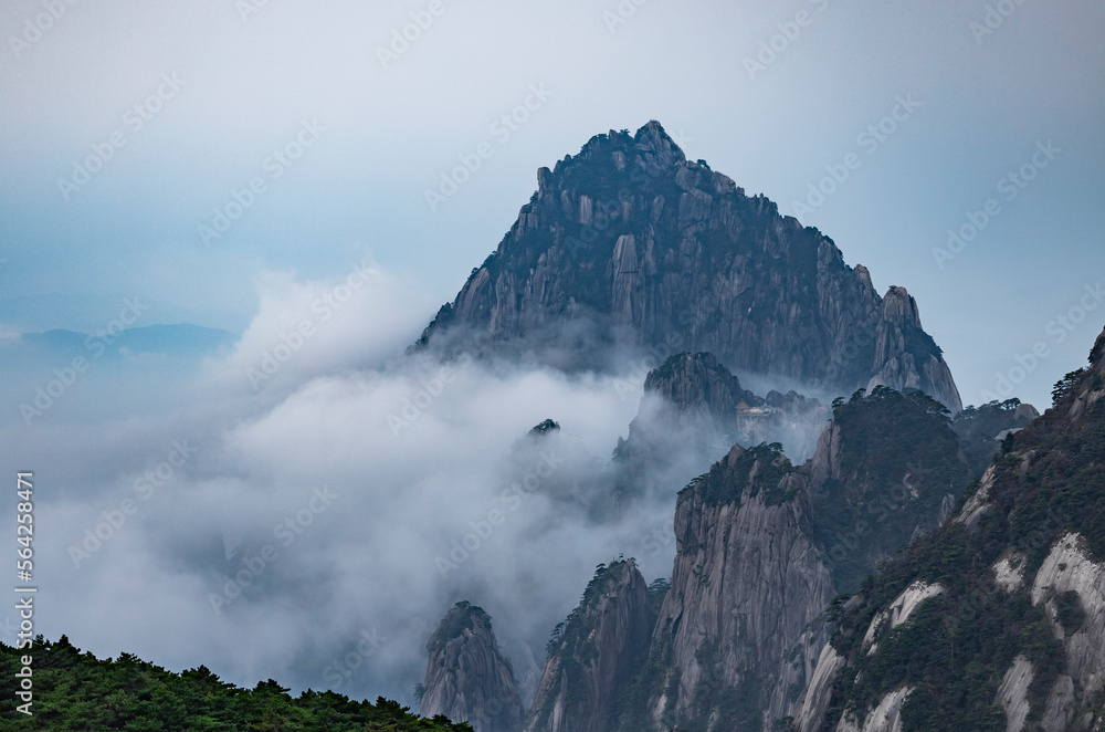 Natural scenery of Huangshan Scenic Area in Anhui Province