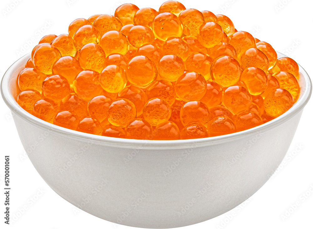 Red caviar isolated