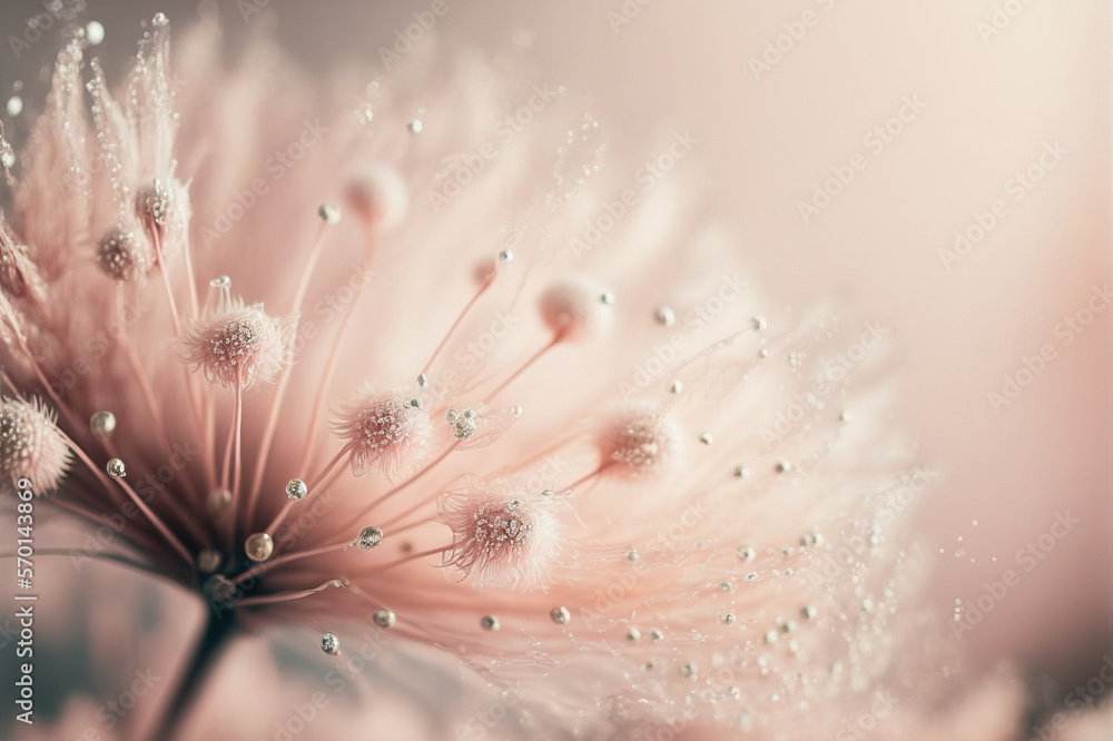 Abstract macrophotography of flower close up view . Soft pastel pink abstract background . Sublime G