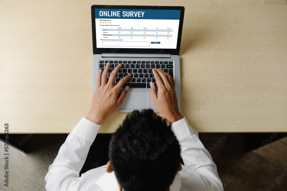 Online survey form for modish digital information collection on the internet network