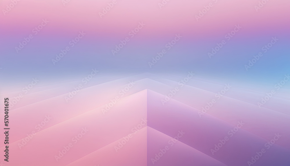 Generative AI, Beautiful gradient scene landscape with light pink color, horizontal wallpaper. Abstr