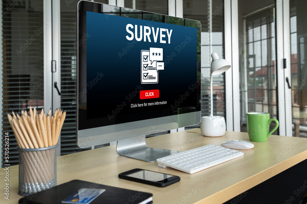 Online survey form for modish digital information collection on the internet network