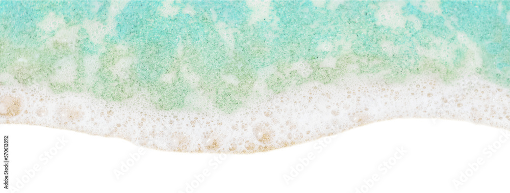 Ocean soft blue wave isolated for your design. Png with transparent background