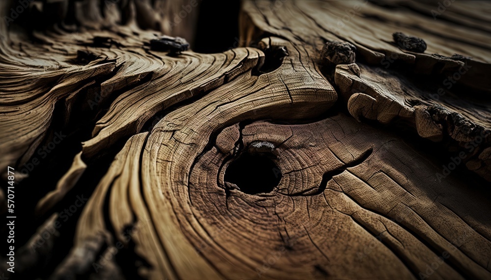  a piece of wood that has been cut in half with a sawtooth pattern on the top of it and a hole in th