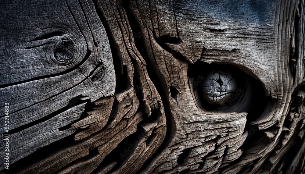  a close up of a wooden surface with a hole in the middle of it that has been carved into a tree tru