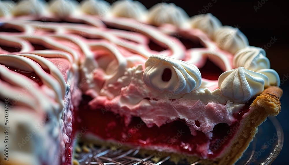  a close up of a pie with a slice missing from its pie plate and the rest of the pie in front of it