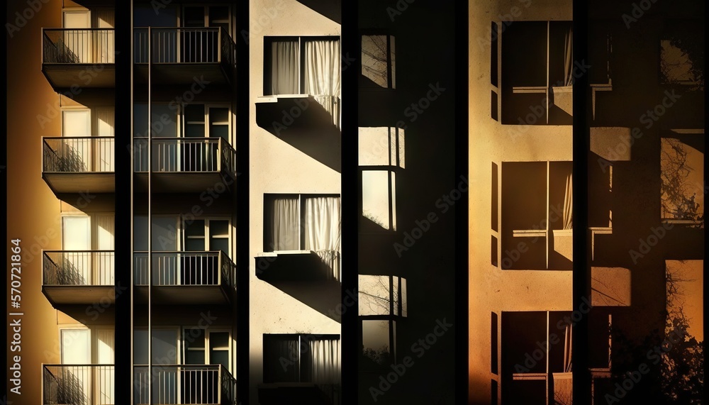  a group of buildings with balconies and balconies on the balconies and balconies on the balconies o