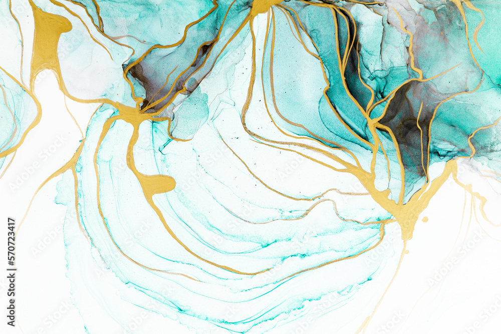 Marble ink abstract art from meticulous original painting abstract background . Painting was painted