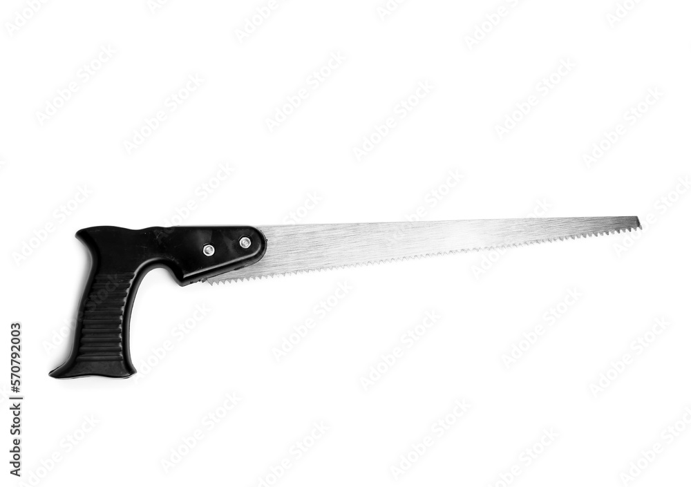 Garden hacksaw on white background