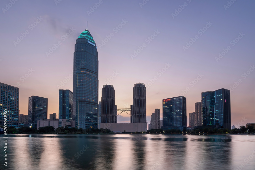 Modern Building, Central Business District, Shaoxing Diyang Lake