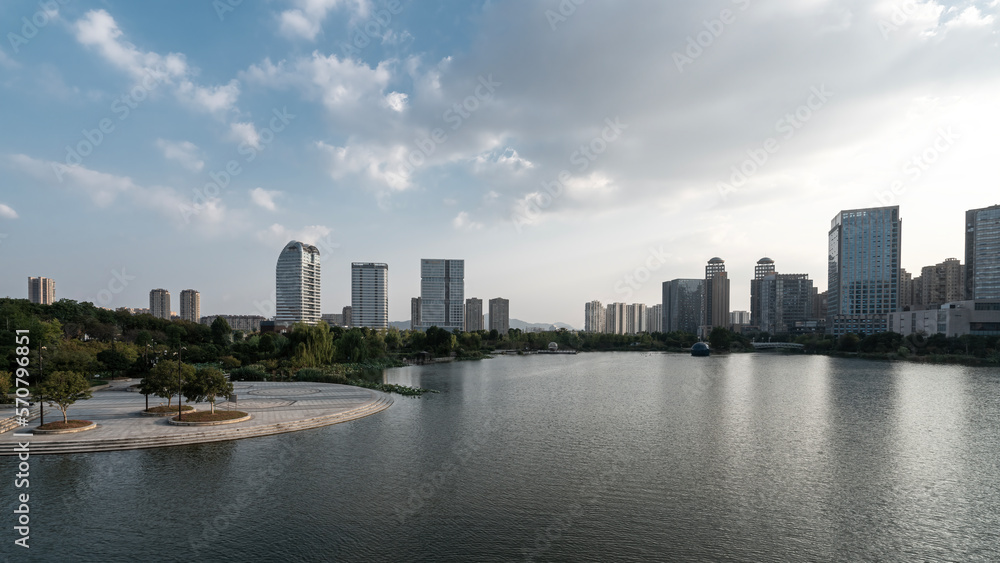 Modern Building, Central Business District, Shaoxing Diyang Lake