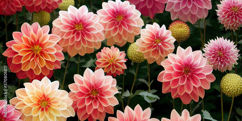 Dahlia flower banquet beautiful spectacular flower arrangement for background of wedding dinner love