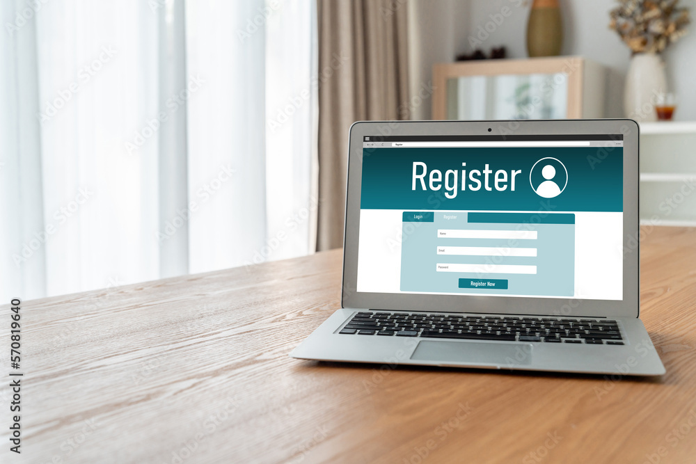 Online registration form for modish form filling on the internet website