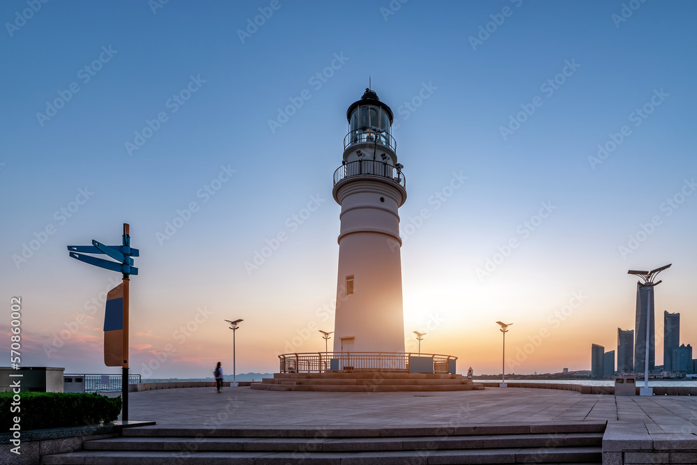 Qingdao Lover Dam Lighthouse Street View