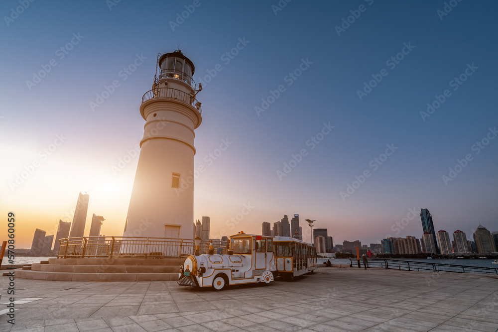 Qingdao Lover Dam Lighthouse Street View