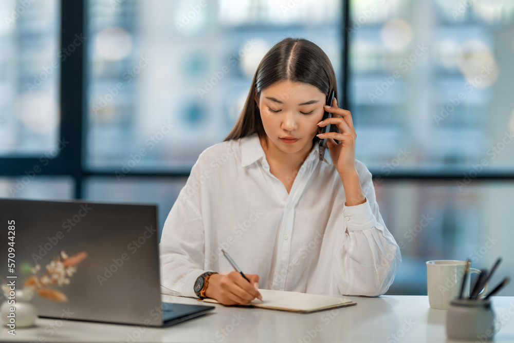 woman working in the office