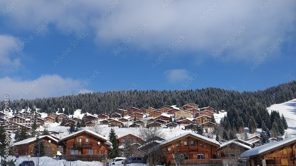 Vue de la Station des Saisies en Savoie - Janvier 2023