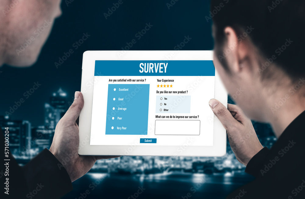 Online survey form for modish digital information collection on the internet network