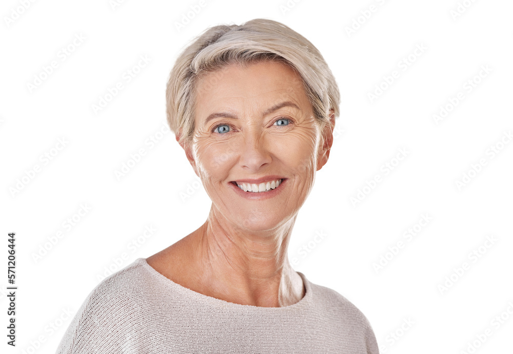 A Portrait of one happy caucasian mature woman Confident smiling senior woman looking cheerful while