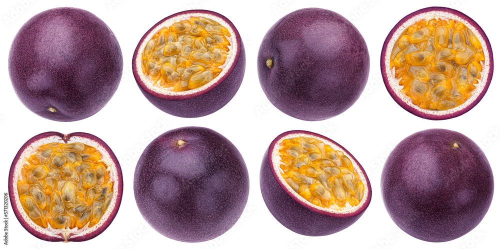 Passion fruit isolated on white background