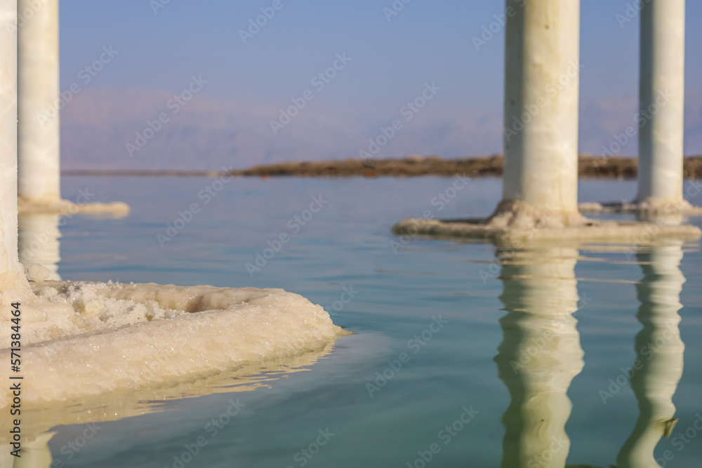 Pillar of salt in Dead Sea, closeup