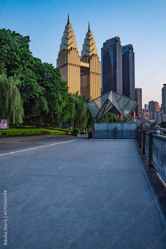 Street view of Nanbin Road, Chongqing, China