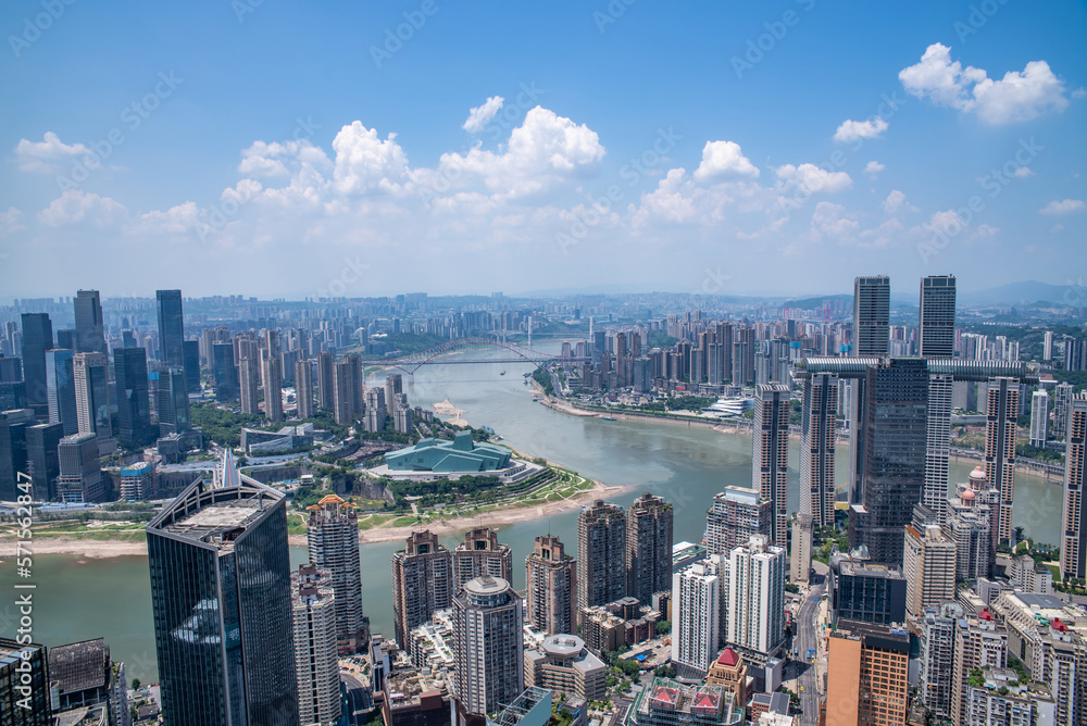 Architectural scenery of Jiangbeizui CBD, Chongqing, China