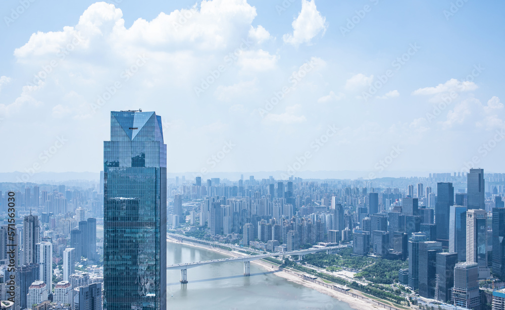 China Chongqing Liberation Monument CBD Architecture Scenery