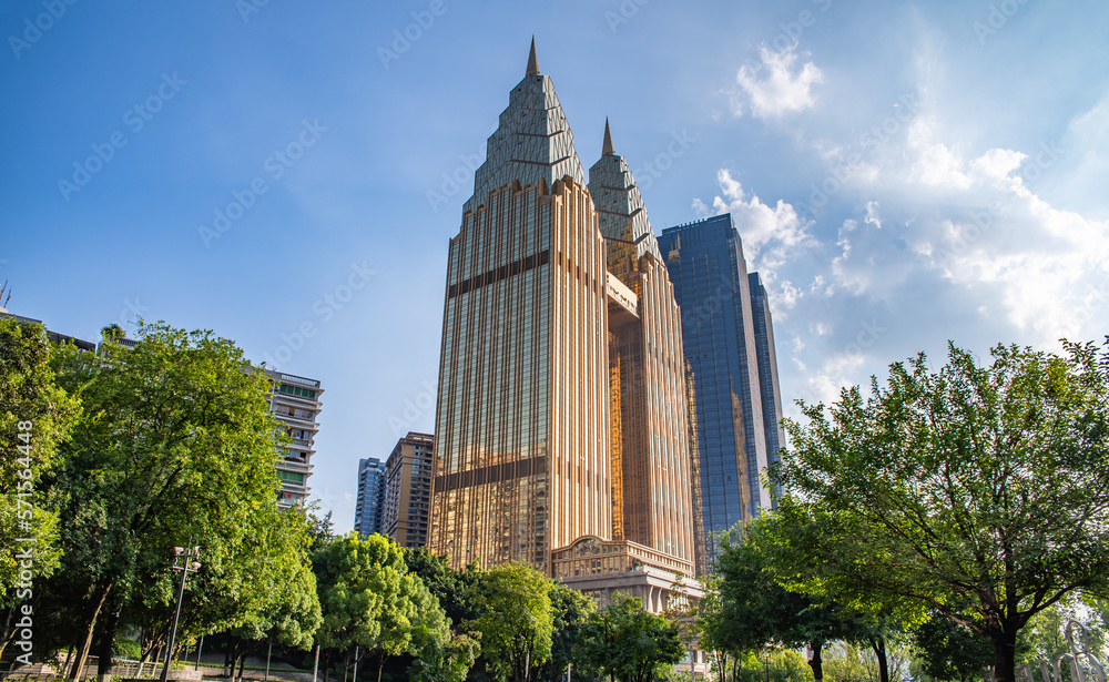 Street view of Nanbin Road, Chongqing, China