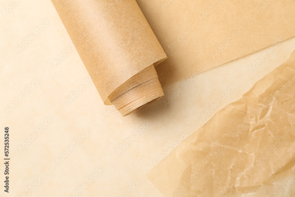 Baking paper as background, closeup