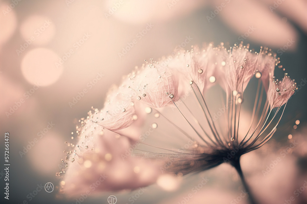 Abstract macrophotography of flower close up view . Soft pastel pink abstract background . Sublime G