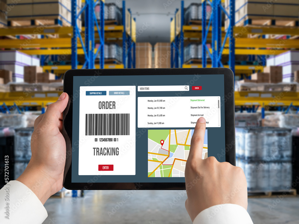 Delivery tracking system for e-commerce and modish online business to timely goods transportation an