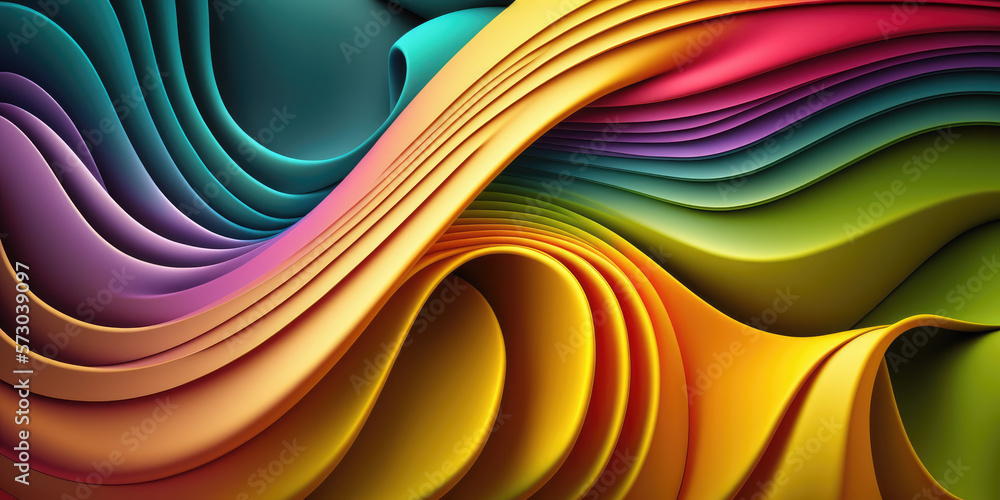 Rainbow satin background texture, colorful backdrop, genertative ai