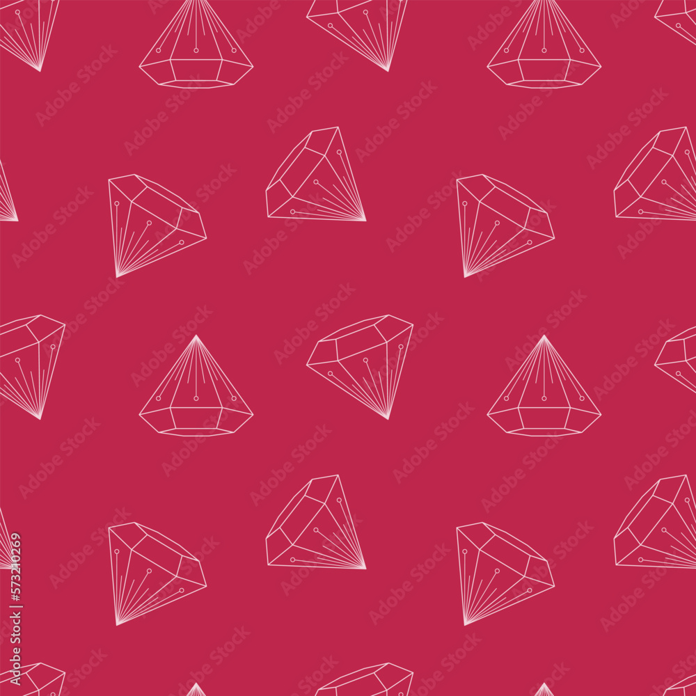 seamless pattern from diamonds. Vector illustration. Magenta. Endless texture.