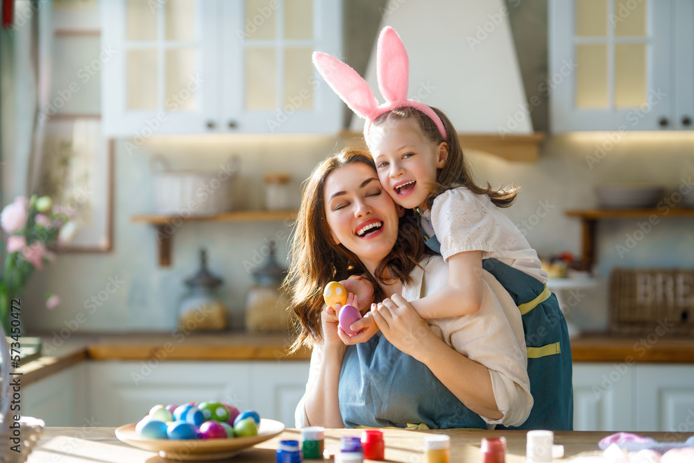 happy family at Easter