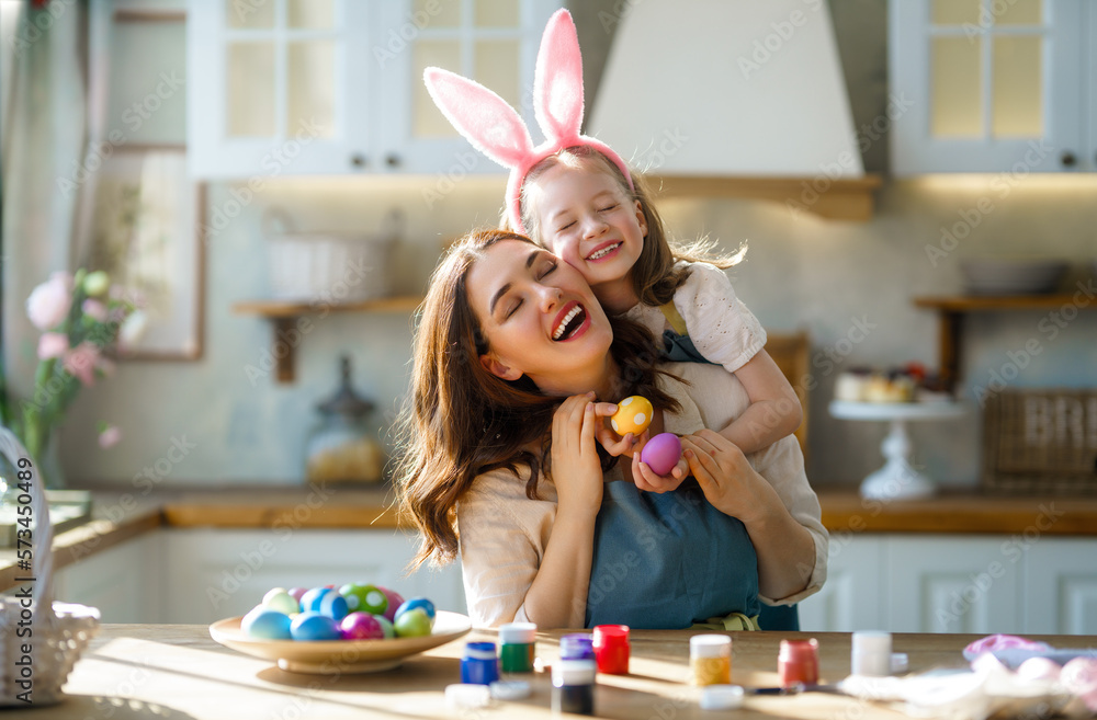 happy family at Easter