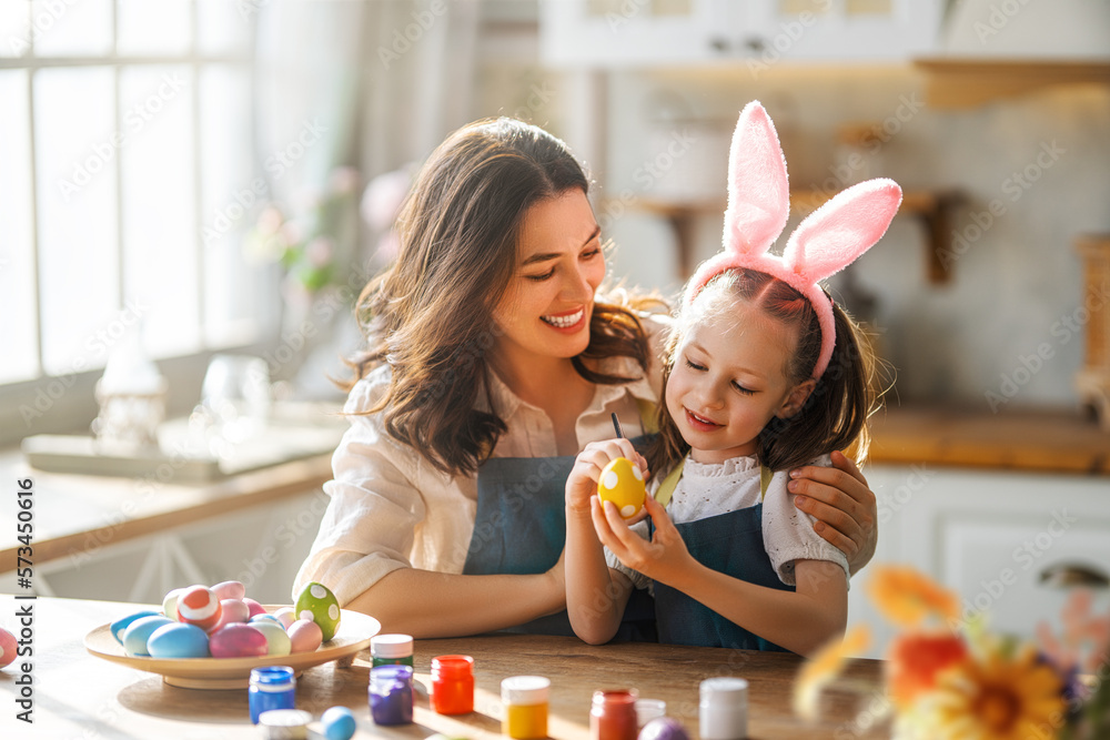 happy family at Easter