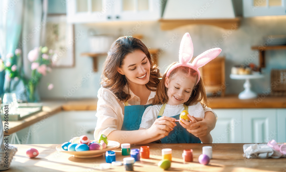 happy family at Easter