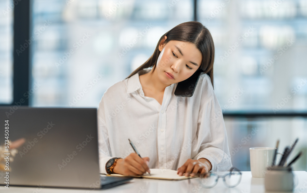 woman working in the office