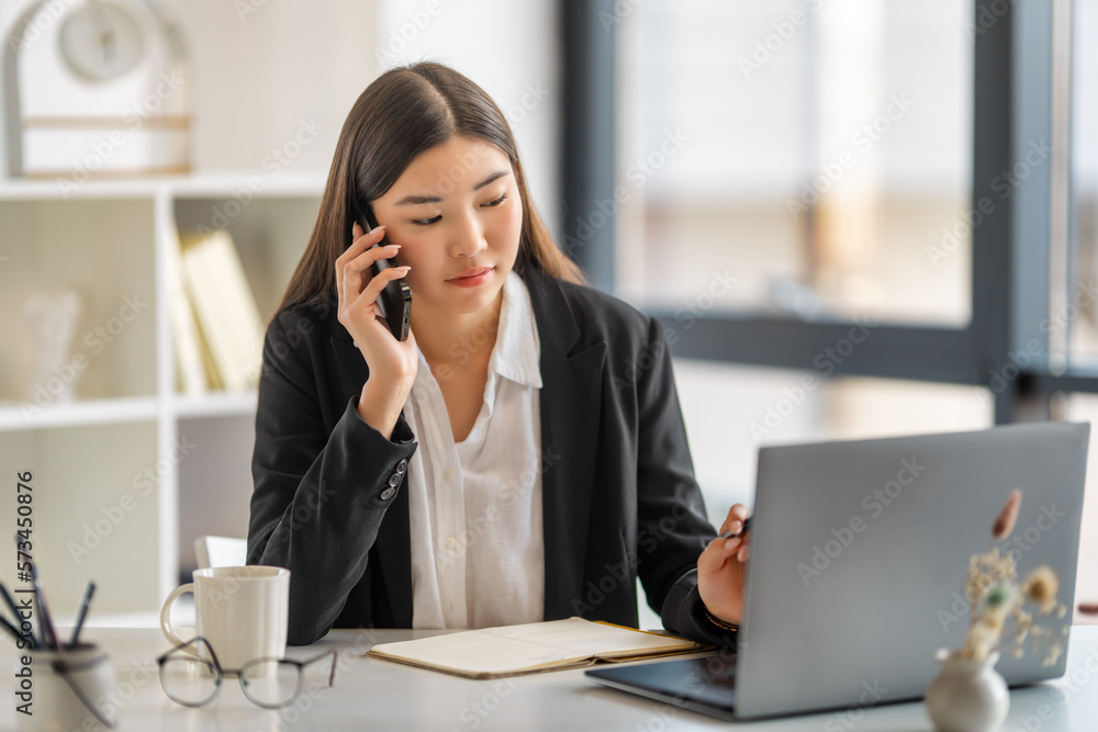 woman working in the office