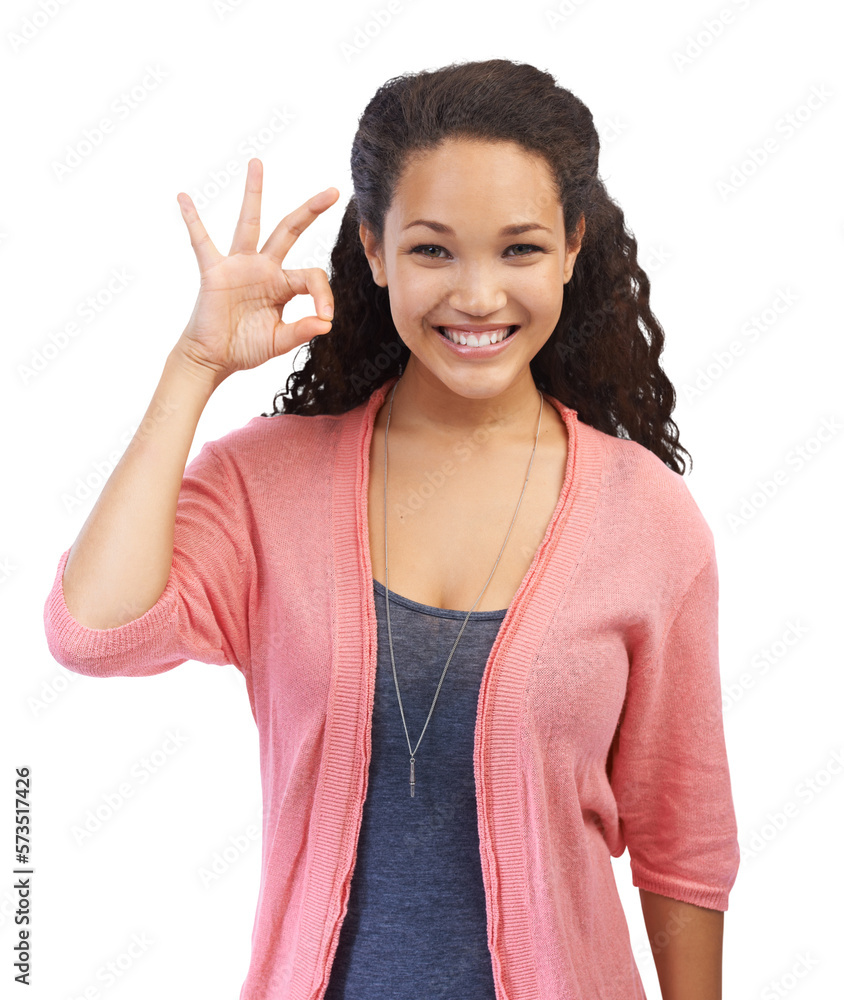 A beautiful African female model with perfect finger emoji or gesture for motivation, feedback, supp