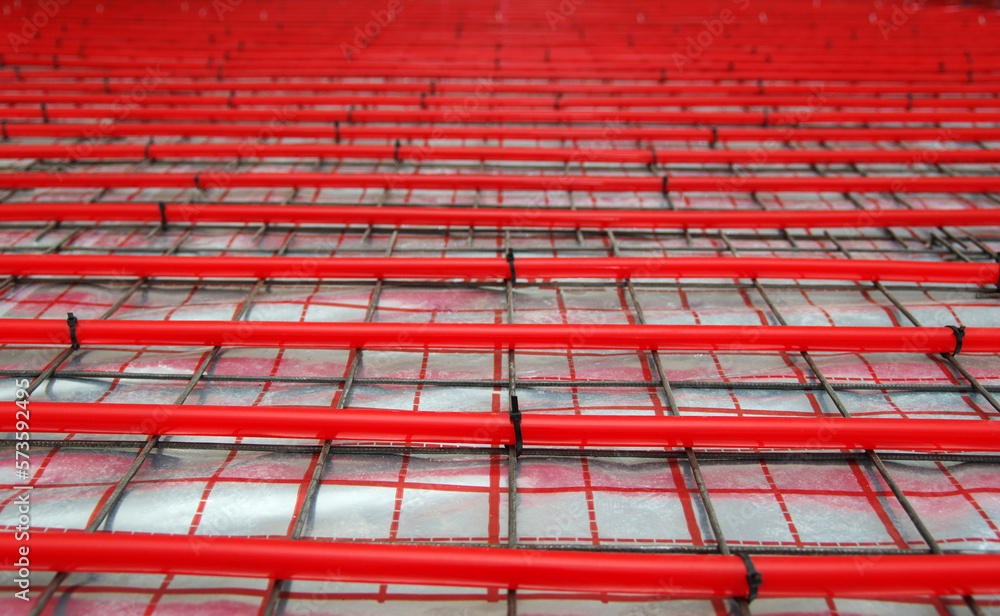 Underfloor heating in construction of new house